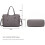 Miss Lulu Miss Lulu Fashion Ladies Pu Saffiano Leather Top Handle Bags 2 Pieces Tote Shoulder Handbags for Women (Grey) 7