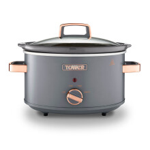 Tower Cavaletto 3.5L Slow Cooker | Grey & Gold