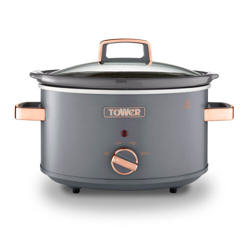 Tower Tower Cavaletto 3.5L Slow Cooker | Grey & Gold