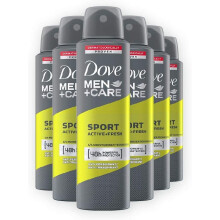 Dove Men+Care Antiperspirant Sport Active and Fresh Deodorant Spray Pack of 6 x 150 ml