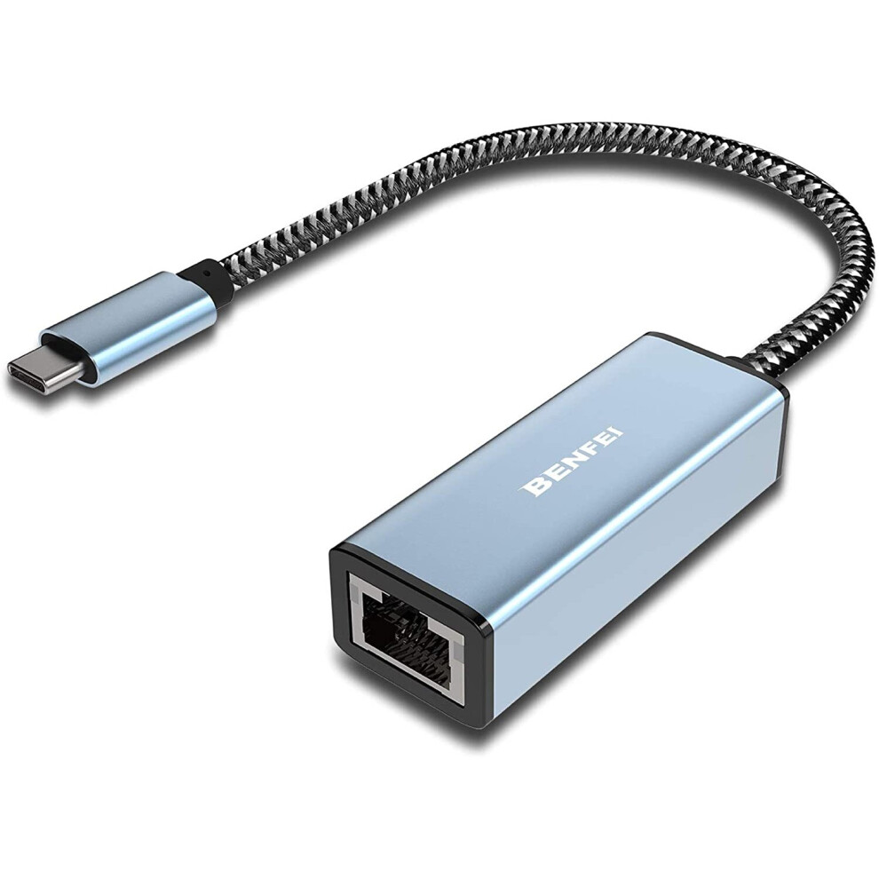 USB C to Ethernet Adapter, BENFEI Type-C (Thunderbolt 3) to RJ45 Gigabit 1000 Mbps Ethernet Adapter Compatible for MacBook Pro 2019/2018/2017, MacBook