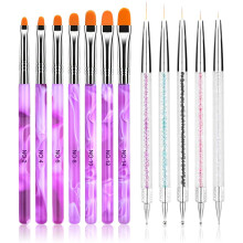 URAQT Nail Art Brush Set, 12pcs Nail Art Pen and Nail Dotting Tools, Double Ended Dotting Pens Nail Art Liner Brushes, Professional Nail Art Tools