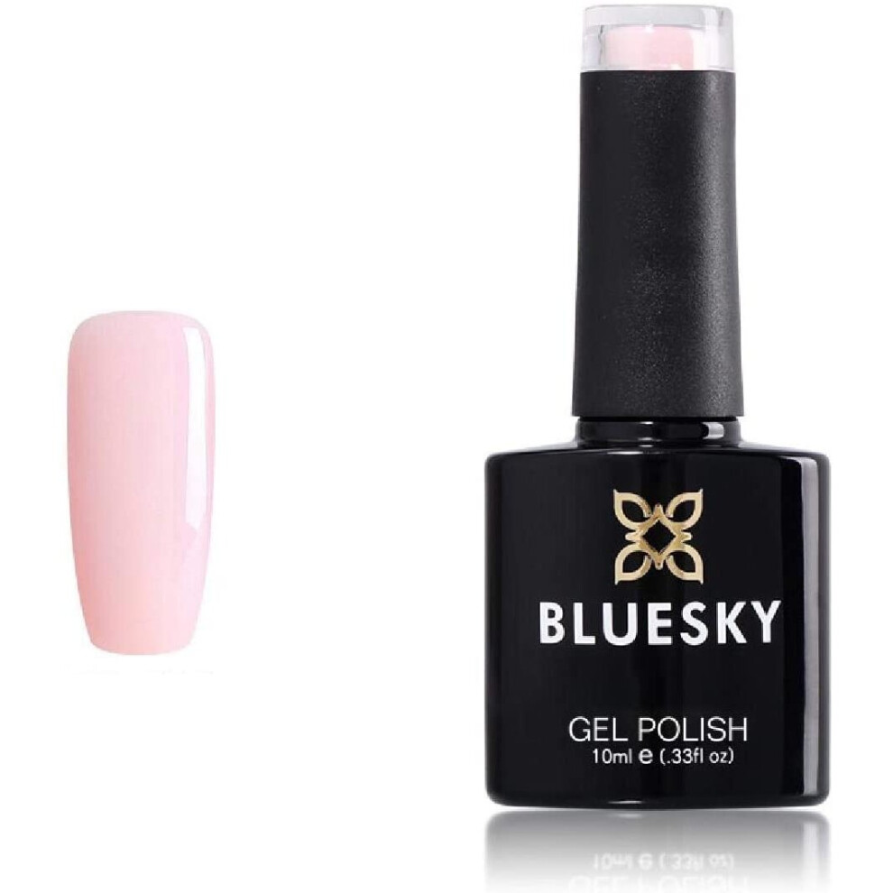 Bluesky Gel Nail Polish, Clear Pink 80523, Baby Pink, French, French Manicure, Lemonade, Light, Pink, Long Lasting, Chip Resistant, 10 ml (Requires