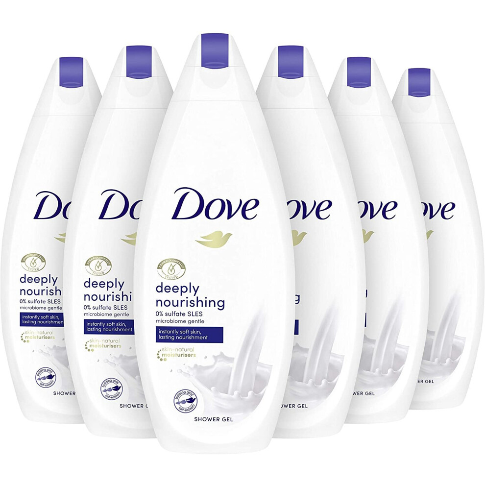 Dove Deeply Nourishing Moisturising Shower Gel 250 ml - Pack of 6