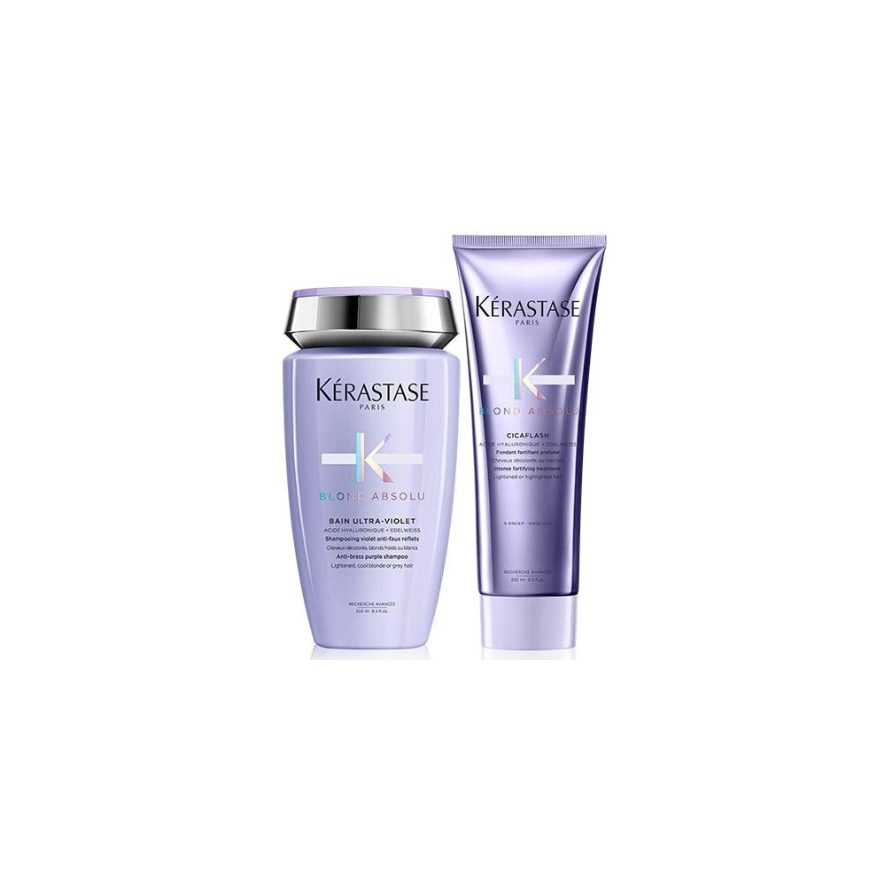 Kerastase Kérastase Blond Absolu Bain Ultra-Violet 250Ml & Blond Absolu Cicaflash Conditioner 250Ml Duo