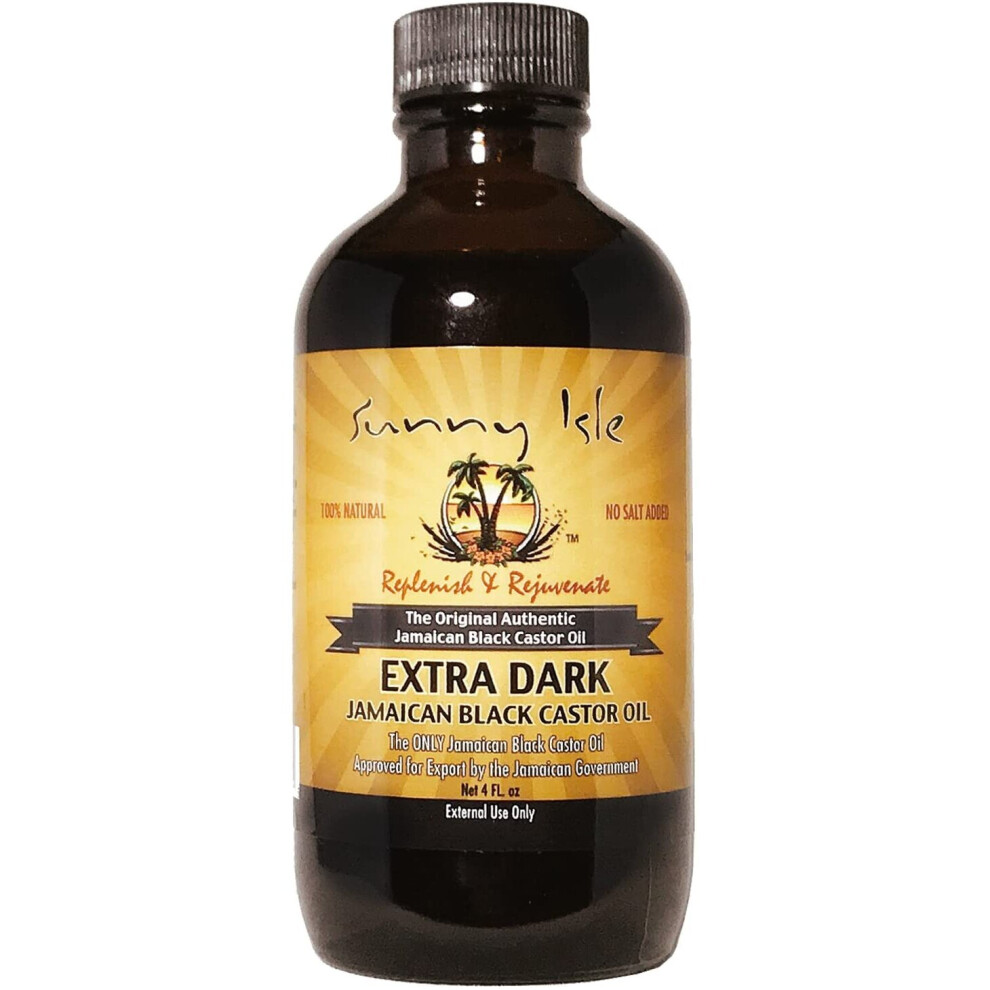 Sunny Isle Black/Dark Jamaican Castor Oil Extra 4 Oz