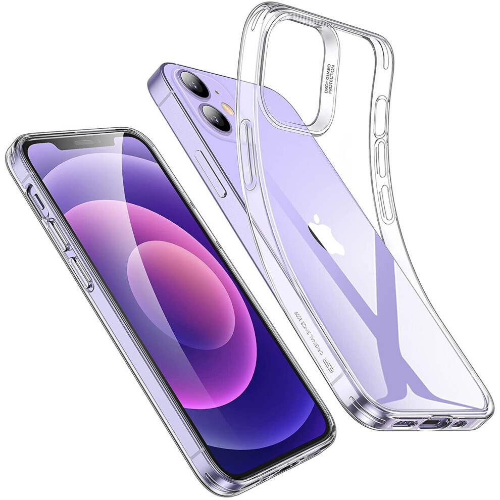 ESR Clear Case Compatible with iPhone 12 Compatible with iPhone 12 Pro, Slim Clear Soft TPU, Flexible Silicone Cover - Clear
