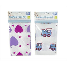 No Mess Floor Mat Baby High Chair Feeding Cover Splash Messy Play Painting (Pink Hearts)