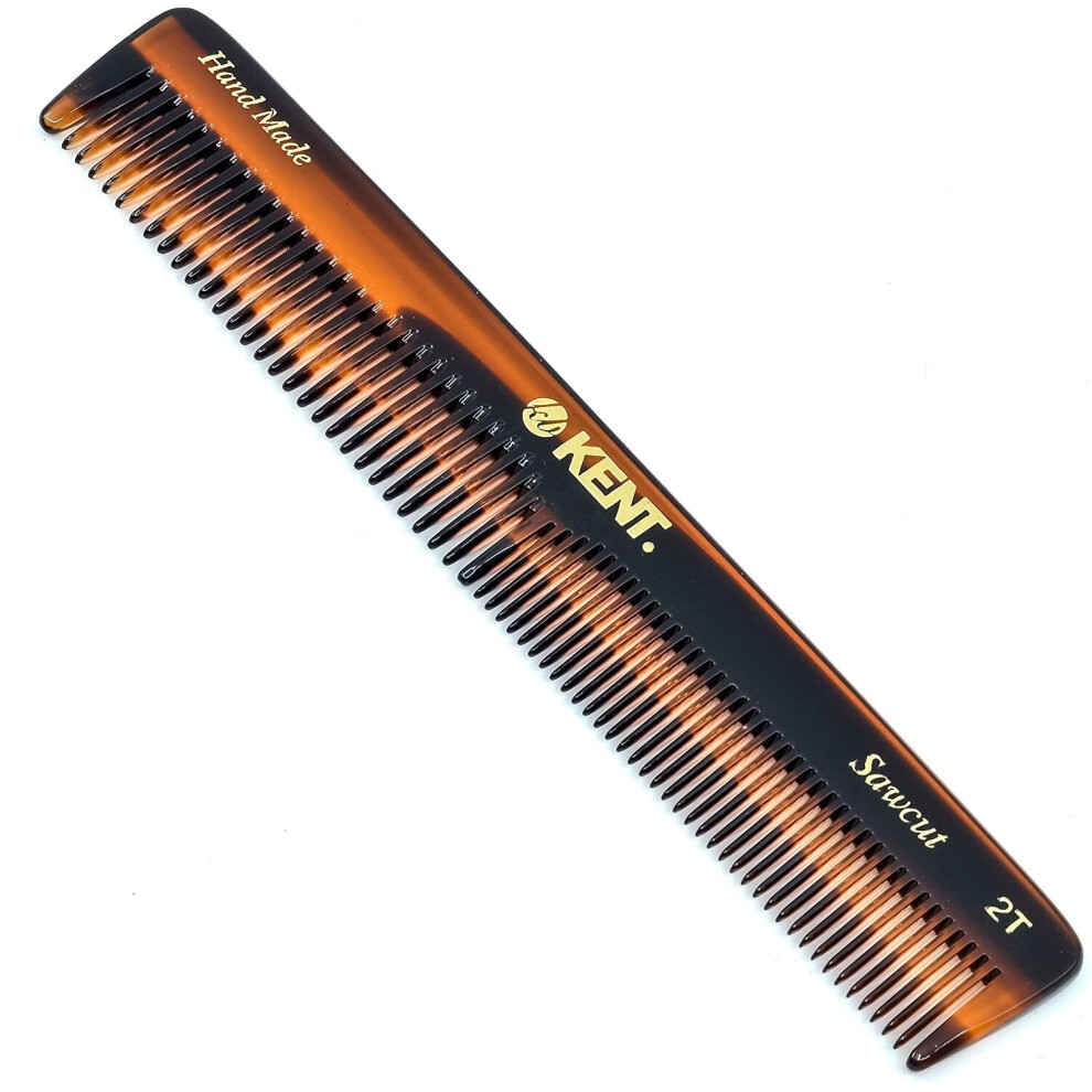 Kent Brushes Handmade Comb A 2T Medium Size Coarse And Fine Comb
