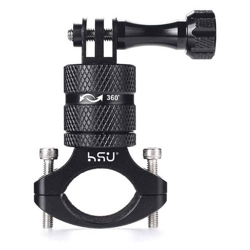 Hsu Bike Mount For Gopro, Aluminium Alloy Mountain Bicycle Holder Handlebar 360 Degree Rotation Rack Cradle Compatible With Gopro And Other Action 612953825496