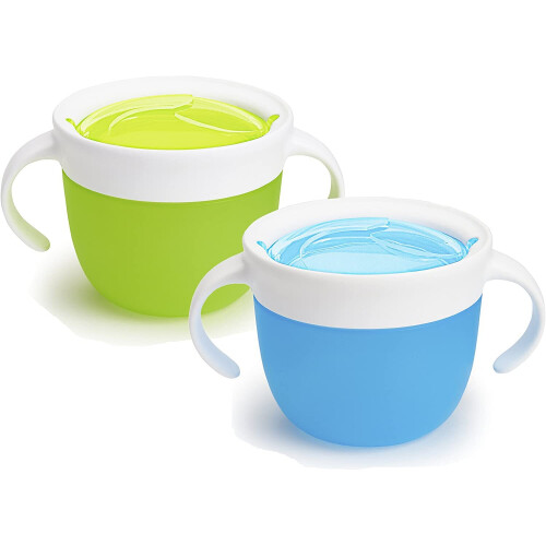 Munchkin Munchkin 2 Piece Snack Catcher, Blue/Green