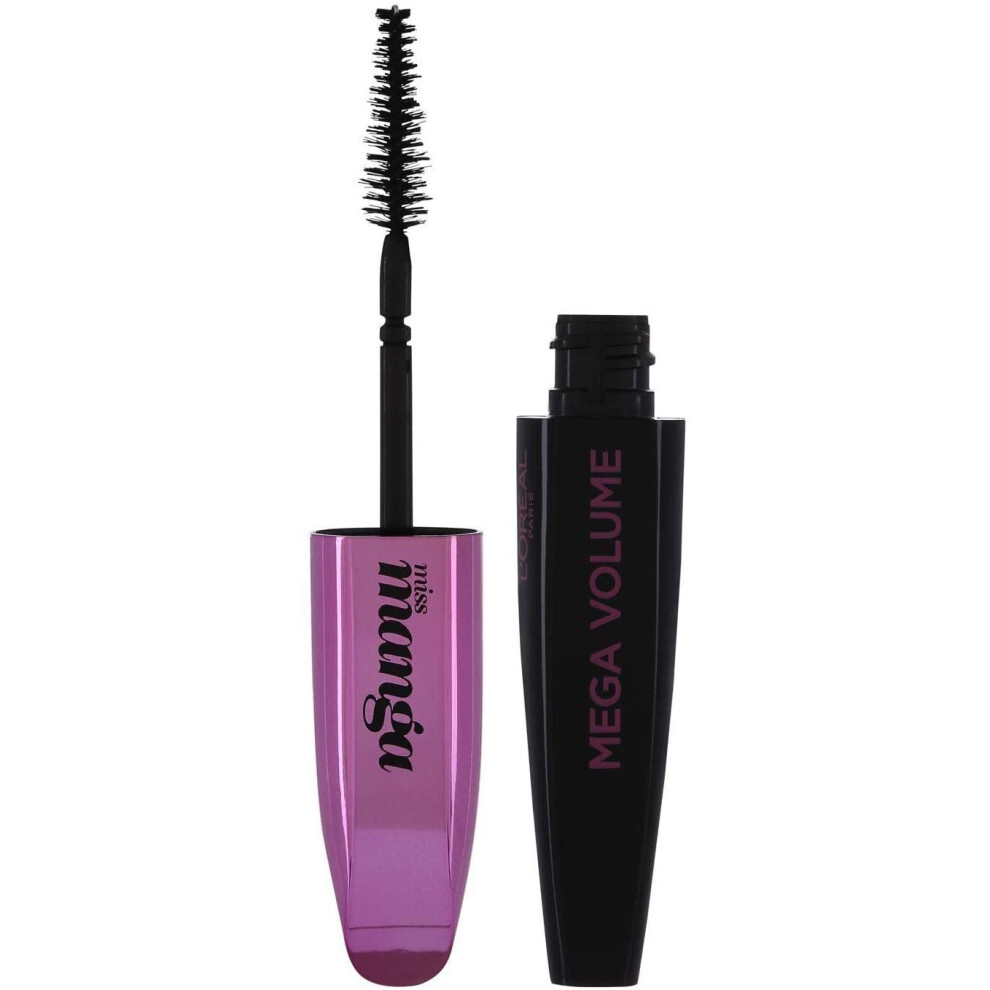 L'Oreal Paris Mega Volume Miss Manga Mascara, Black