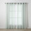 (150cm x 229cm, Sage) Harp Eyelet Voile Curtains - Pair 4