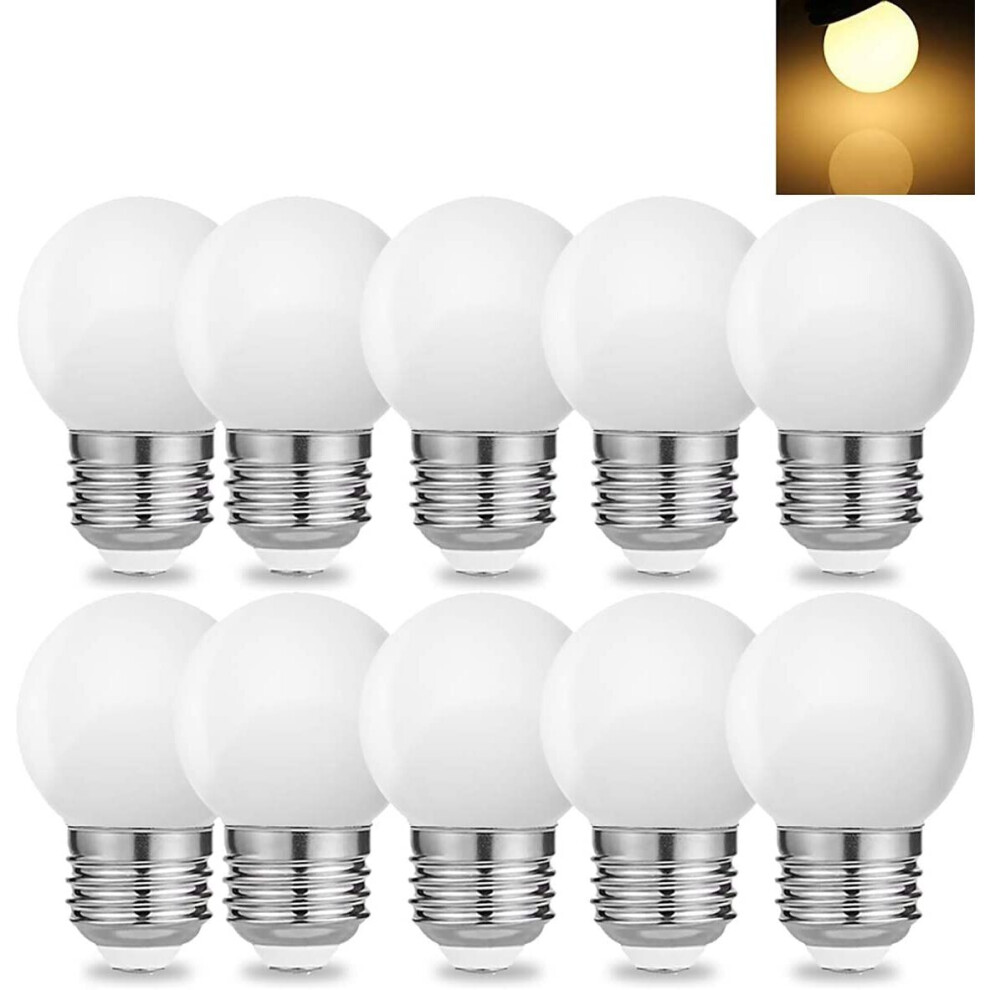 LED bulb, golf ball shape, E27, screw base, 1 W, warm white, Set of 10 [energy class A]