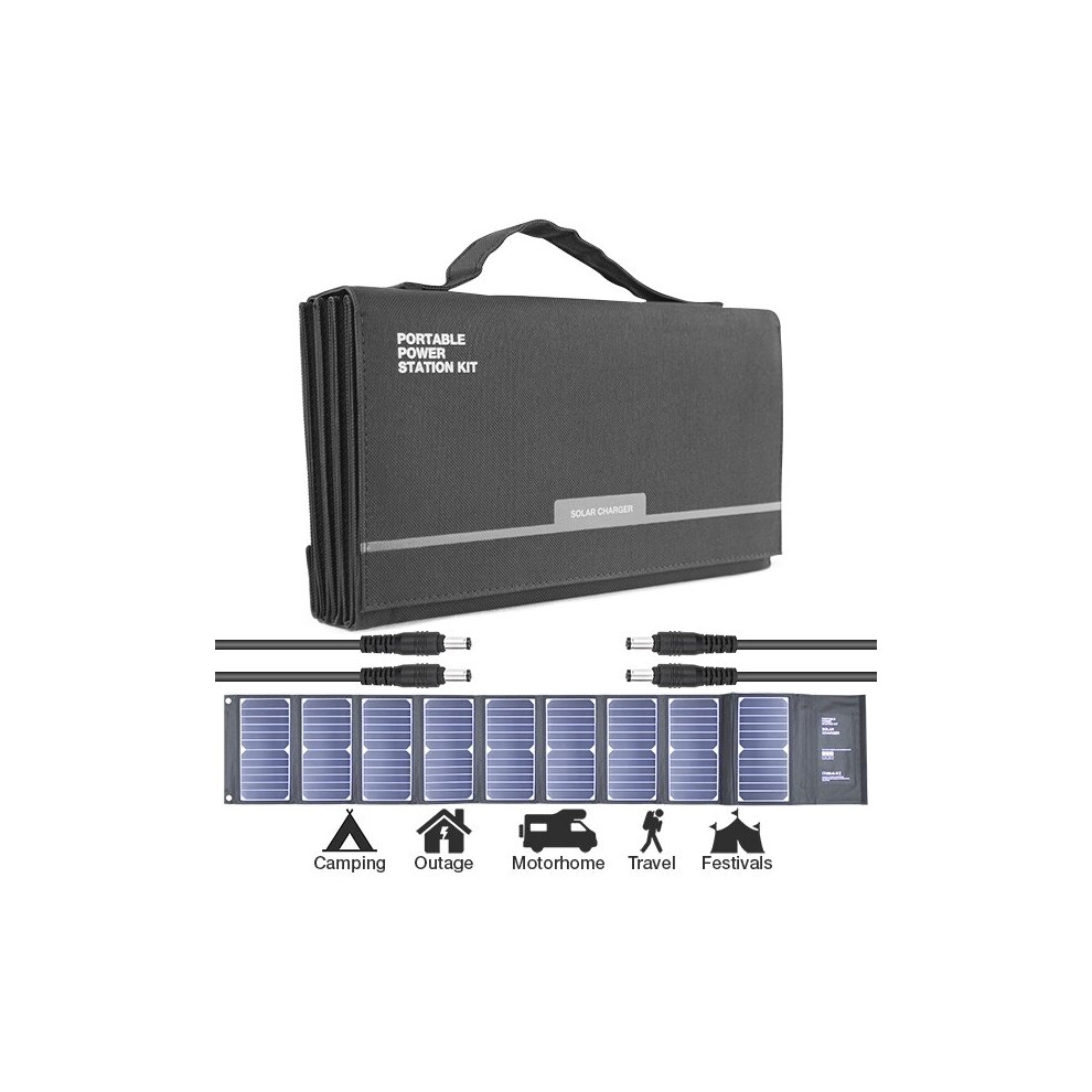 Hyundai H60 60W Portable and Foldable Solar Charger With USB and DC Connectivity