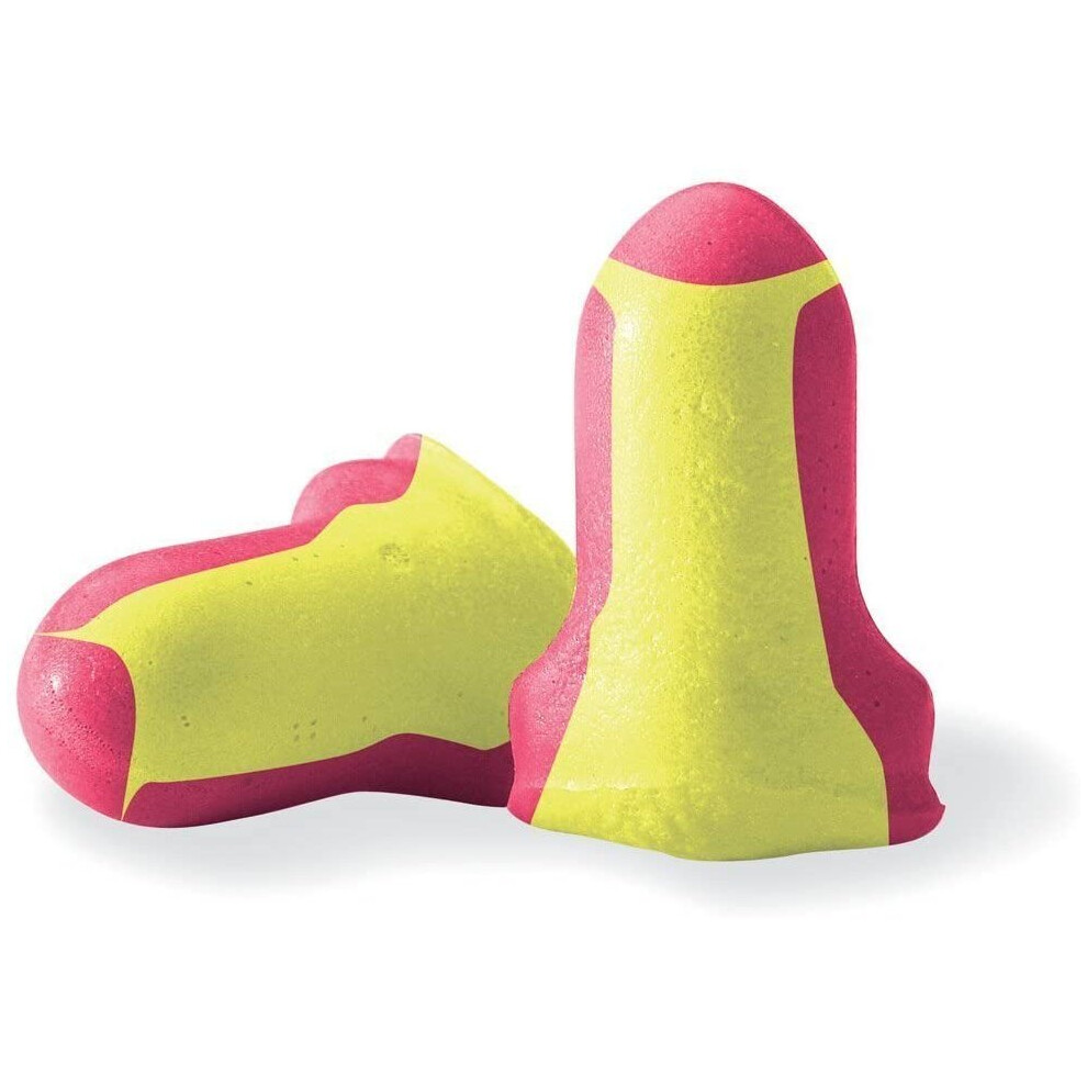 Howard Leight 3301105 Laser Lite Ear Plugs, Pink&Yellow, 20 Pairs