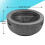 Dellonda Round MgO Fire Pit with BBQ Grill, Ø60cm, Safety Mesh Screen - Dark Grey - DG189 4