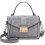 Miss Lulu Miss Lulu Women Top Handle Bag Suede Handbags Pu Leather Shoulder Bag Elegant Modern For Work Shopping Travel (Grey) 1