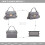 Miss Lulu Miss Lulu Women Top Handle Bag Suede Handbags Pu Leather Shoulder Bag Elegant Modern For Work Shopping Travel (Grey) 7