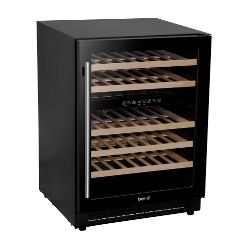Dellonda Baridi 46 Bottle Dual Zone Wine Cellar Fridge with Digital Touch Screen Controls, Black - DH79 1