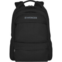 Wenger 600630 FUSE 16" Laptop Backpack , Padded laptop compartment with iPad/Tablet / eReader Pocket in Black {20 Litres}