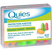 Quies Soft Foam Ear Protection Plugs 35dB - Pack of 6 Pairs