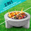 Dellonda Round MgO Fire Pit with BBQ Grill, Ø75cm, Safety Mesh Screen - Light Grey - DG190 3
