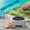 Dellonda Round MgO Fire Pit with BBQ Grill, Ø75cm, Safety Mesh Screen - Light Grey - DG190 4