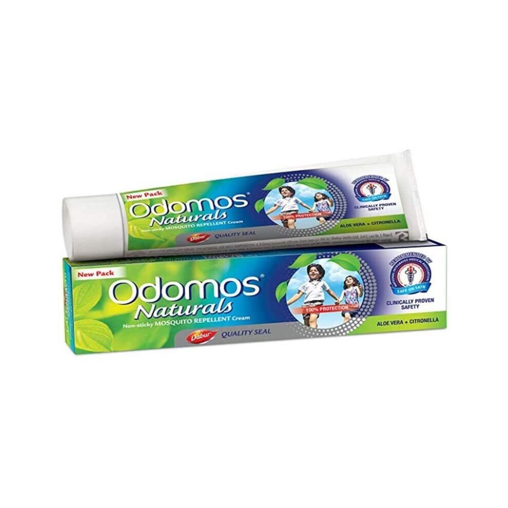 Odomos Naturals Non-Sticky Mosquito Repellent - Aloevera + Citronella - 100G Cream