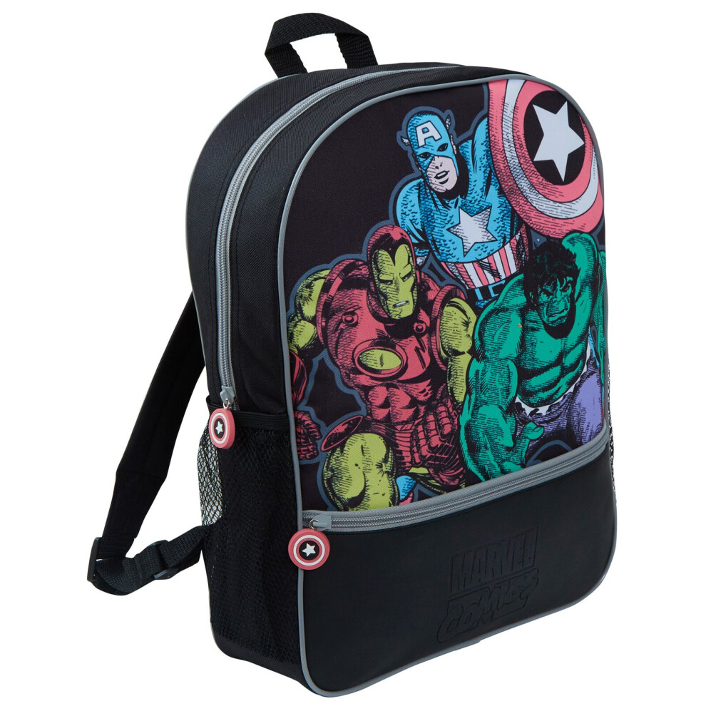 (One Size) Marvel Avengers Luxury Backpack Large School College Laptop Comic Bag Rucksack