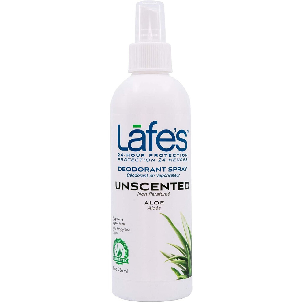 Lafe's Natural Deodorant | 8Oz Aluminum Free Natural Deodorant Spray For Women & Men | Paraben Free & Baking Soda Free With 24-Hour Protection |