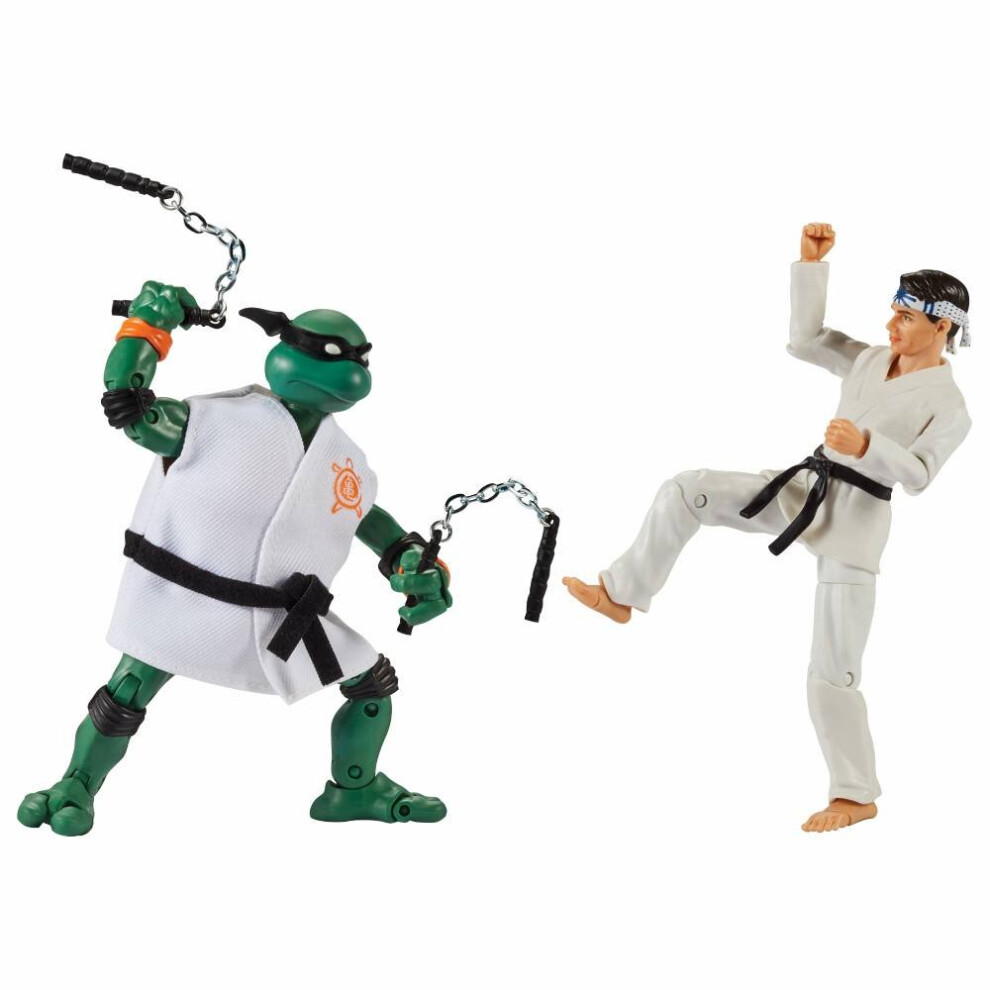 Teenage Mutant Ninja Turtles Tmnt Cobra Kai 2-Pack: Mikey Vs Danny Larusso - Multicolour Action Figures
