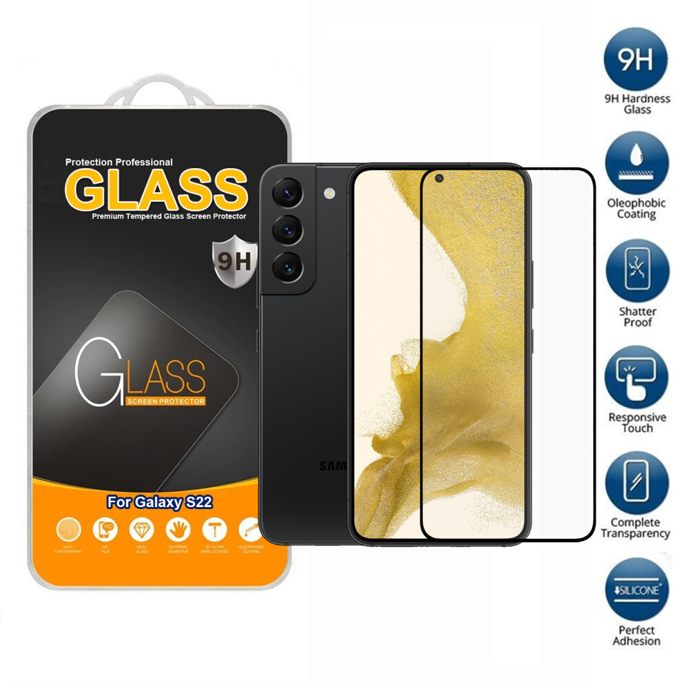 Tempered Glass Full Coverage Screen Protector For Samsung Galaxy S22