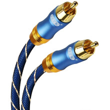 Subwoofer Cable,EMK Digital Coaxial Audio Cable[OD6.0Nylon Jacket] Premium S/PDIF RCA Male to RCA Male for Home Theater, HDTV, Subwoofer, Hi-Fi
