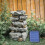 Living And Home Outdoor Fountain Water Feature Waterfall Solar Powered Water Fountain 1