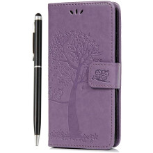 iPhone SE 2020 Case iPhone 7 Case iPhone 8 Phone Case Shockproof iVOYI PU Leather Flip Wallet Owl Tree Embossed Case Protective Cover for iPhone 7/8