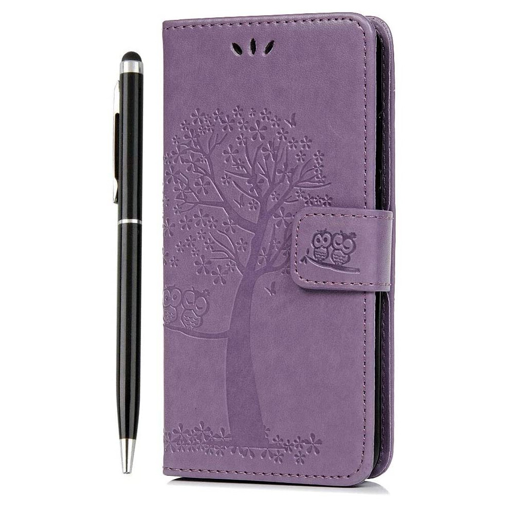 iPhone SE 2020 Case iPhone 7 Case iPhone 8 Phone Case Shockproof iVOYI PU Leather Flip Wallet Owl Tree Embossed Case Protective Cover for iPhone 7/8