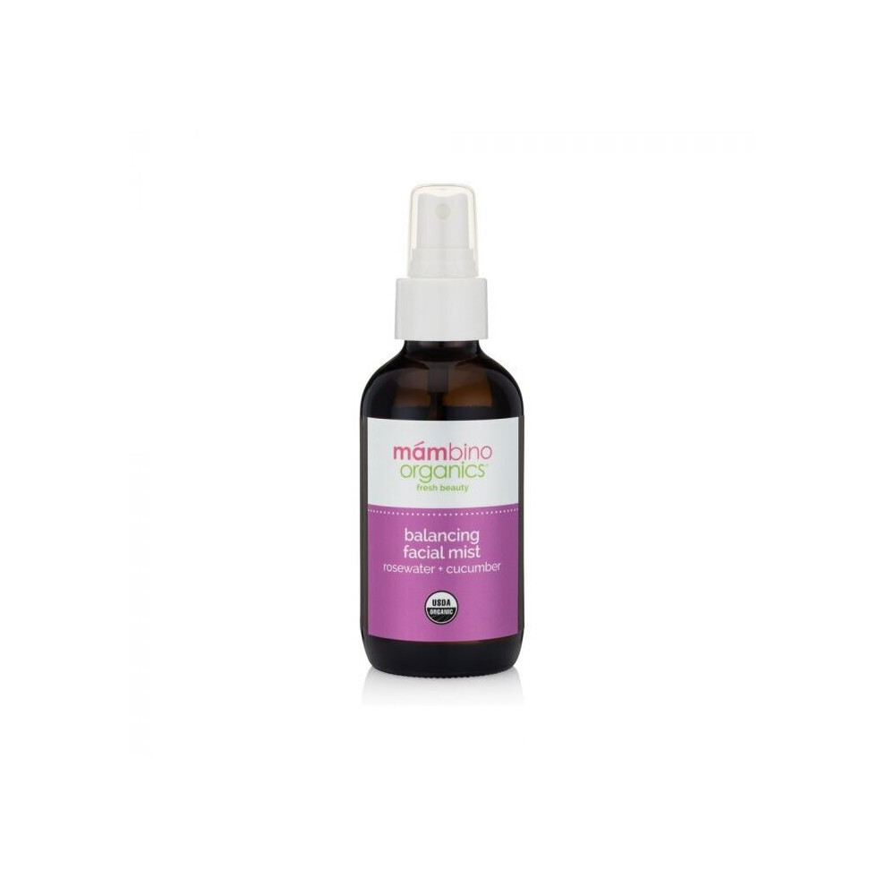 Mambino Organics Fresh Beauty Balancing Facial Mist Rosewater + Cucumber 120 Ml, 4 Fl. Oz