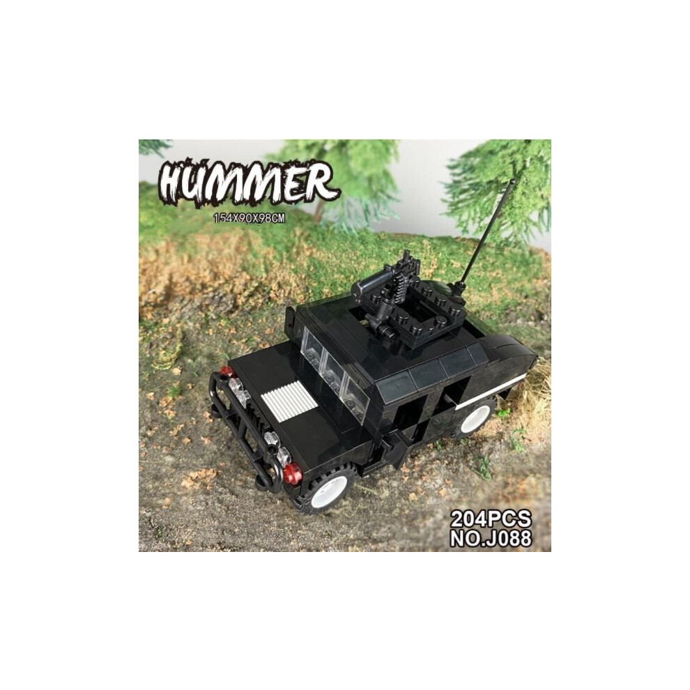 (Black) Off-Road Hummer Military Children's Assembled Fit Lego Building Block Toys