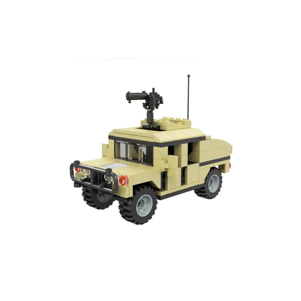 (Yellow) Off-Road Hummer Military Children's Assembled Fit Lego Building Block Toys