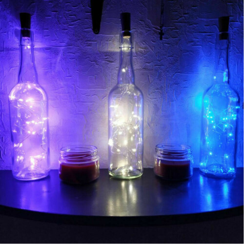 Ranpo (Purple) 3Pcs 20LED 2M Wine Bottle Fairy String Lights