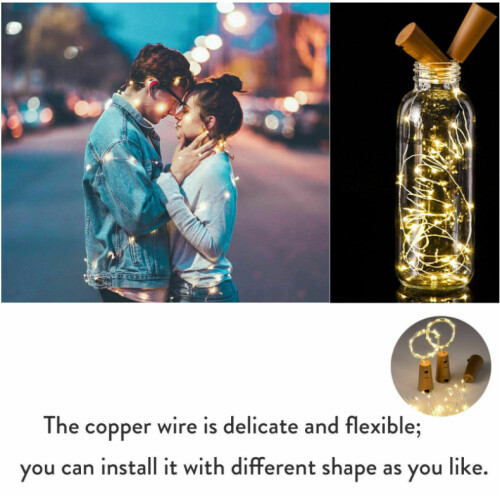 Ranpo (Purple) 3Pcs 20LED 2M Wine Bottle Fairy String Lights 1