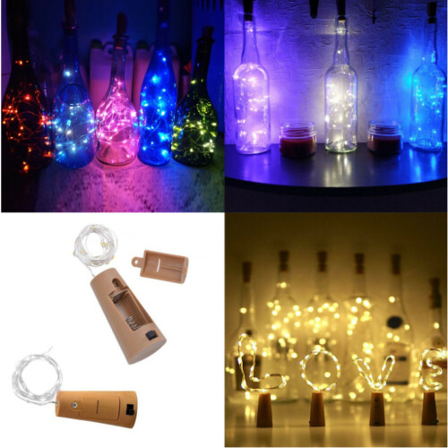 Ranpo (Purple) 3Pcs 20LED 2M Wine Bottle Fairy String Lights 2