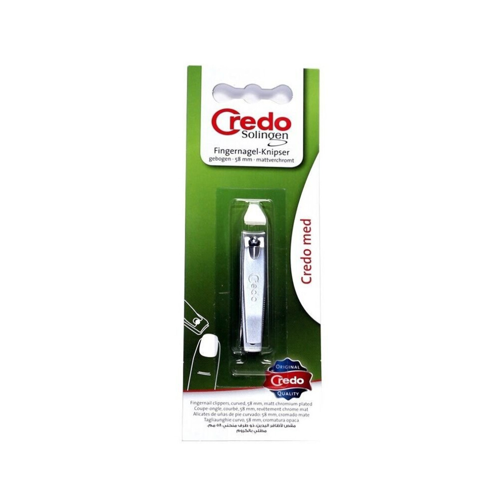 Credo Solingen Diabetic Chromium Nail Clipper Bent 58 Mm