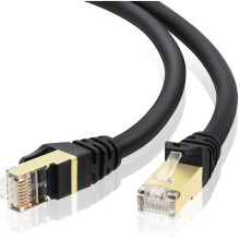 Outdoor Cat 7 Ethernet Cable 30M/100 ft,26AWG Heavy-Duty Network Cat7 Gigabit Cord Patch Cable RJ45 Gold Plated Lead Waterproof Ethernet Cable Direct