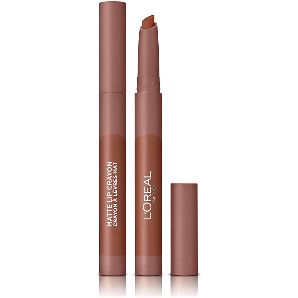 New L’oréal Paris L'oreal Paris Infallible Very Matte Lip Crayon Lipstick, Smudge Proof, Nude Lipstick, 104 Tres Sweet, 1 Kg Cream