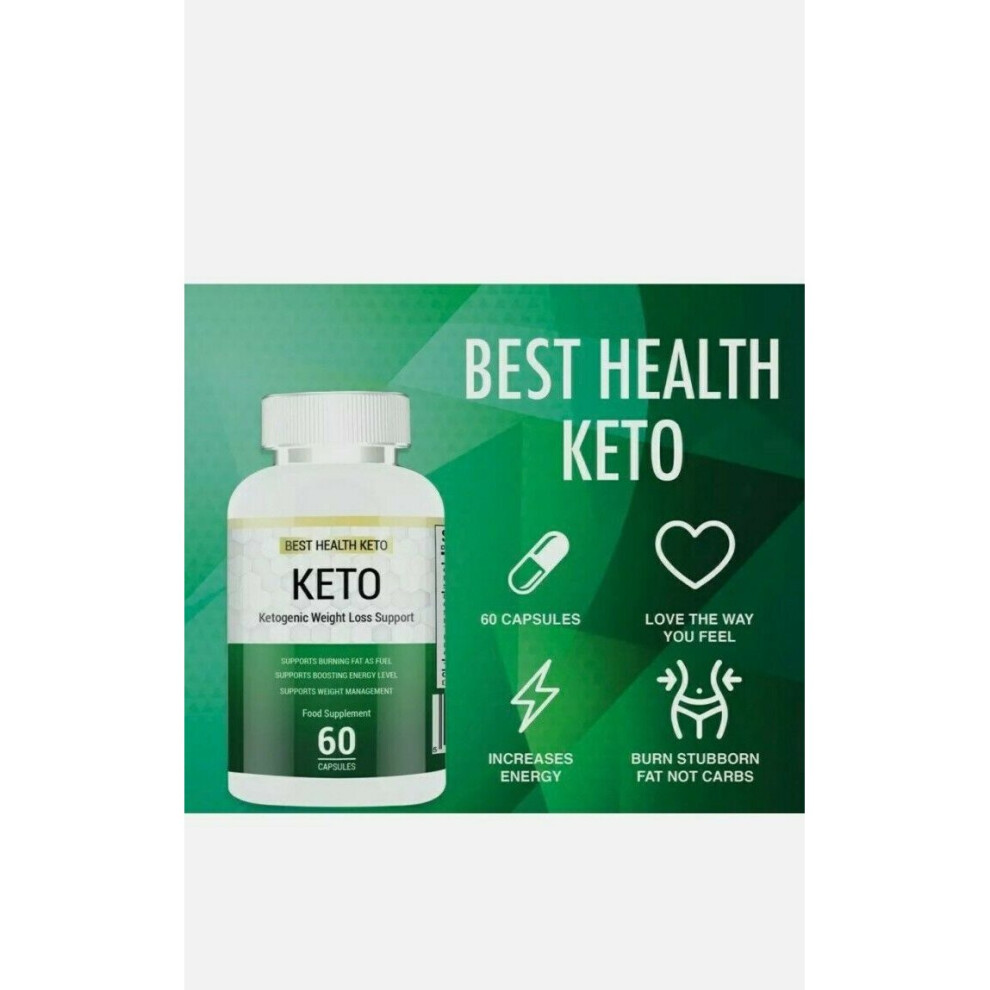 BEST HEALTH KETO - STRONGEST KETO WEIGHT LOSS BHB FAT BURNER 1 MONTH SUPPLY