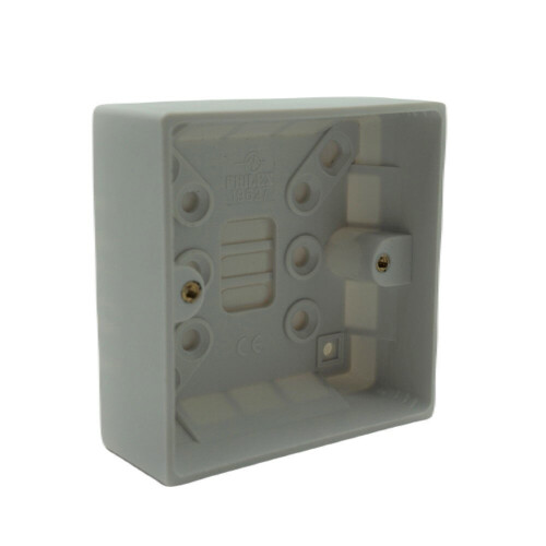 32mm Surface Mount Pattress Box Single 1 Gang Electrical Back Box