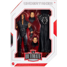 WWE Ultimate Edition Undertaker Actionfigur, 6-tums Samlarobjekt med Extra Huvuden, Bytbara Händer & WrestleMania XIV Jacka
