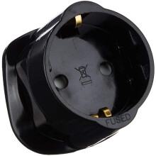 Pro Elec Shuko European 2-Pin to UK 3-Pin Travel Adapter – EU to UK Mains Plug, Black
